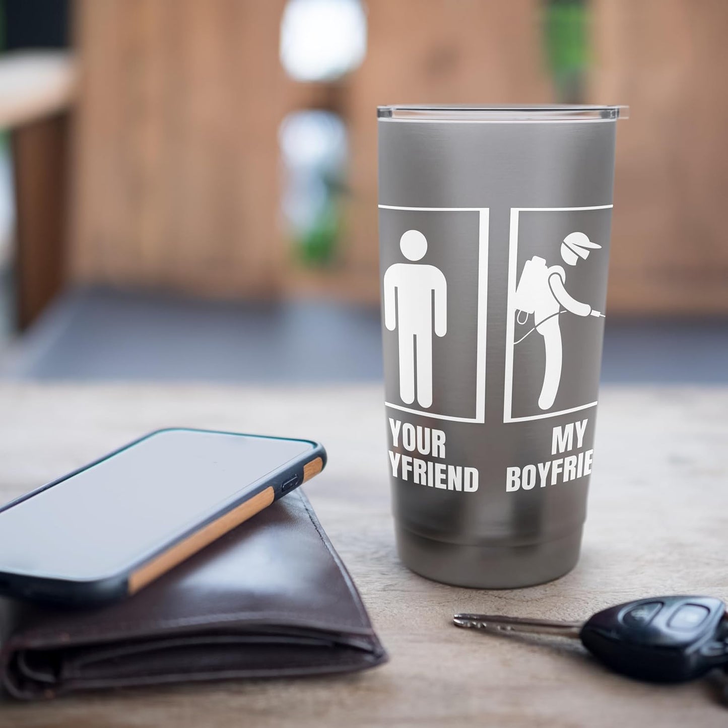 Pest Control Your Boyfriend My Boyfriend Funny Exterminator Stainless Steel Insulated Tumbler