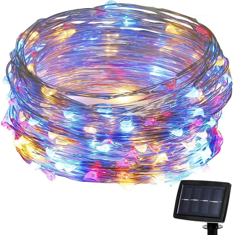 Solar LED Lights Decoration Christmas Strip Lights LED Outdoor, Perfect for Parties, Wedding, Christmas Trees, Garden, Patio and Outdoor Multi-Coloured