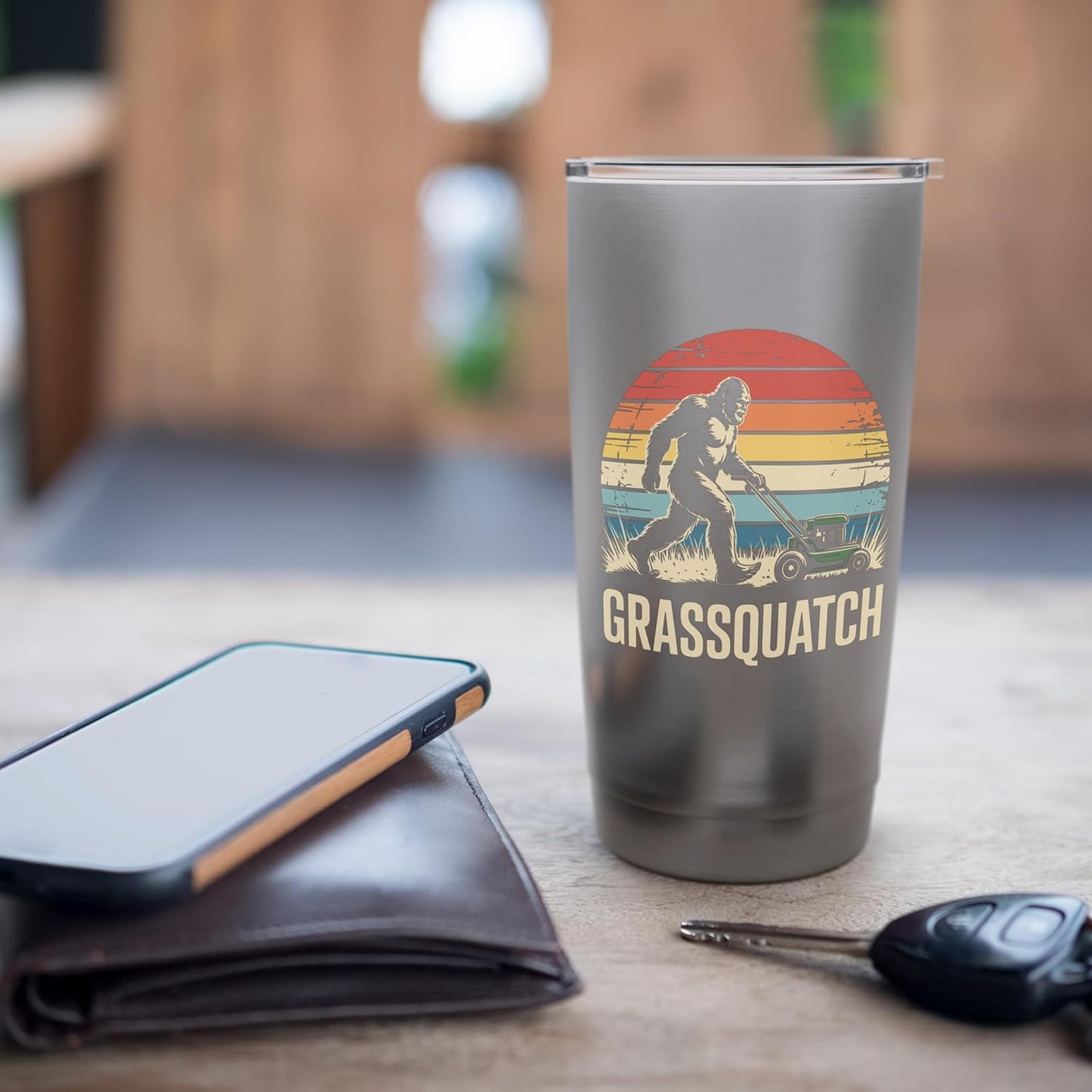 Funny Lawn Mower Art For Men Women Lawn Mowing Landscaper Stainless Steel Insulated Tumbler