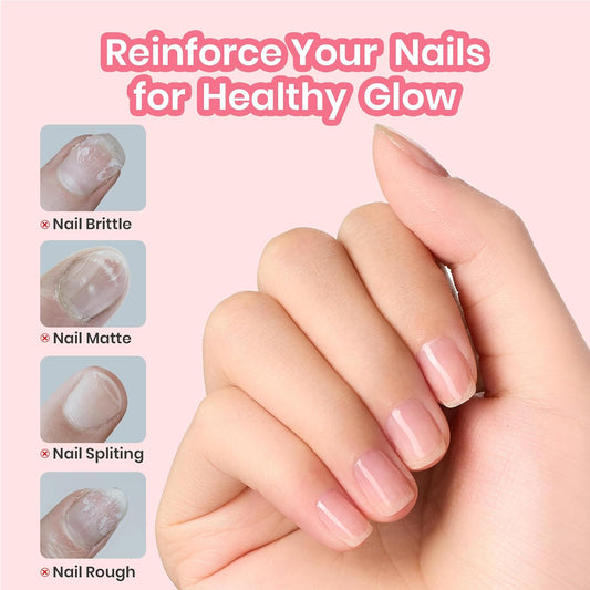 Beetles Nail Strengthener, Air Dry Pink Neutral Nail Polish Strengthen