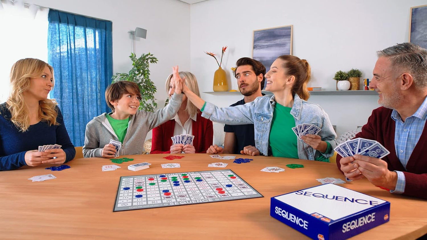 SEQUENCE- Original SEQUENCE Game with Folding Board, Cards and Chips b