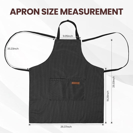 2 Pack Apron, Cooking Kitchen Aprons, Adjustable Bib Apron with 2 Pock