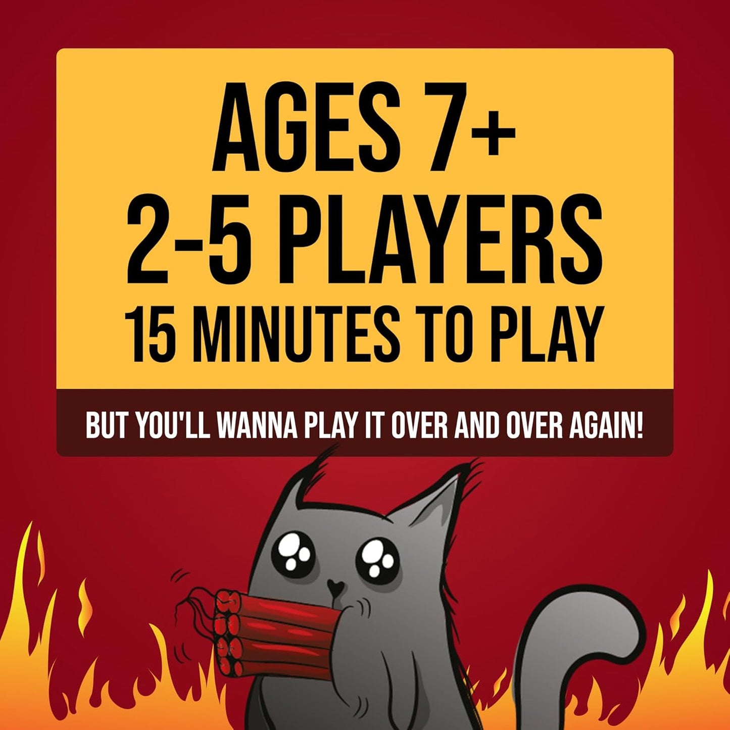 Exploding Kittens Original Edition - 2-5 Players - Ages 7+ - 15 Minute