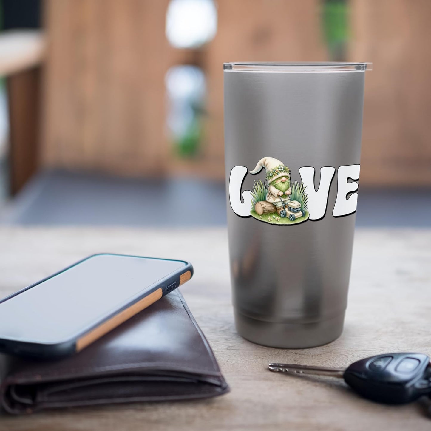 Lawn Care Dad Gnome Grandpa Love Lawn Mowing Funny Gardener Stainless Steel Insulated Tumbler