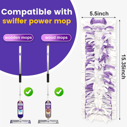 5X Cleaning Power Mop Pads Compatible with Swiffer PowerMop, Disposabl