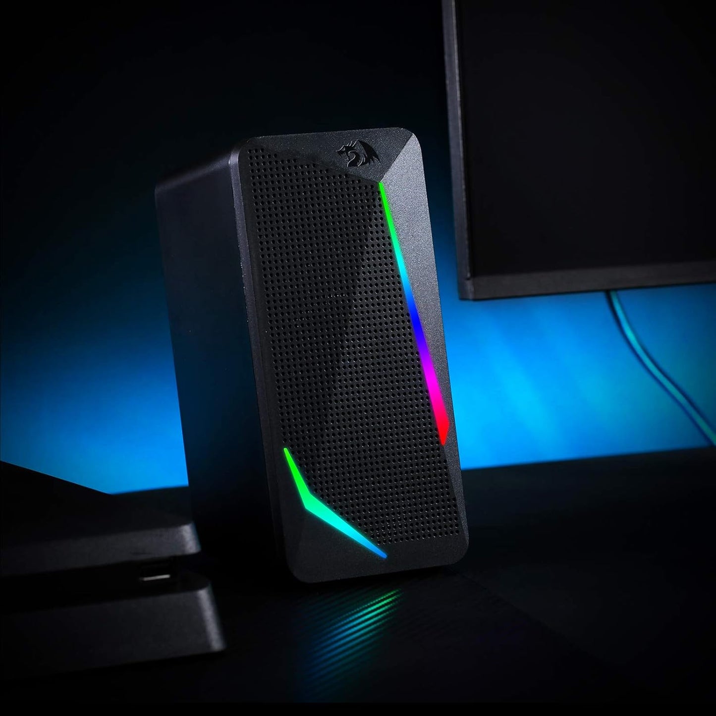 Redragon GS510 RGB Desktop Speakers, 2.0 Channel PC Computer Speaker w