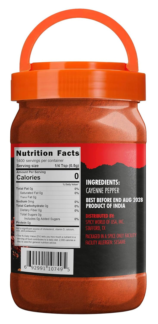 Cayenne Pepper Powder 2.5LB Jar - 50,000 SHU, Gluten Free, All Natural