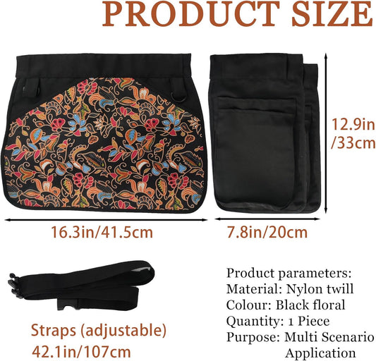 Garden Apron for Women with 5 Pocket, Adjustable Gardening Belt, Waitress Server Apron with Multiple Pockets, 1 Piece