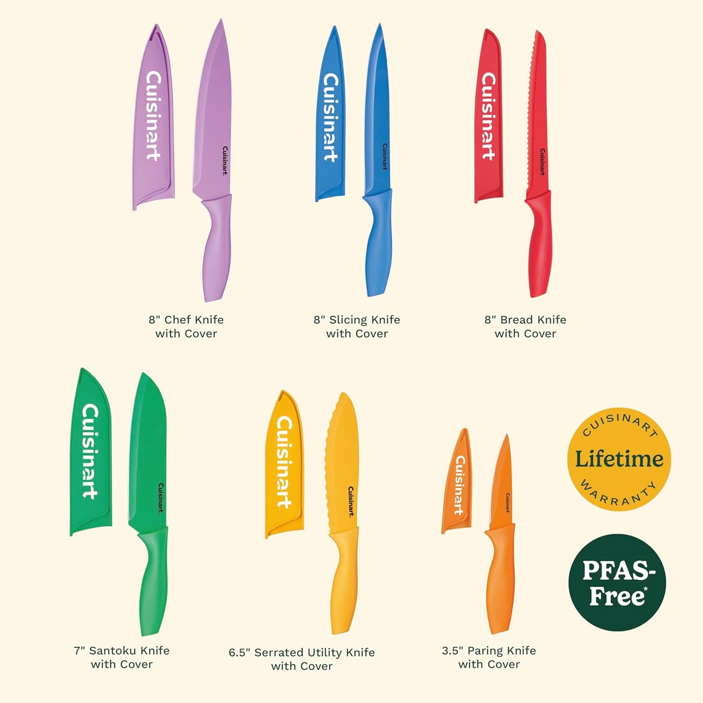 Cuisinart C55-01-12PCKS Collection 12-Piece Knife, Multicolor Advantag