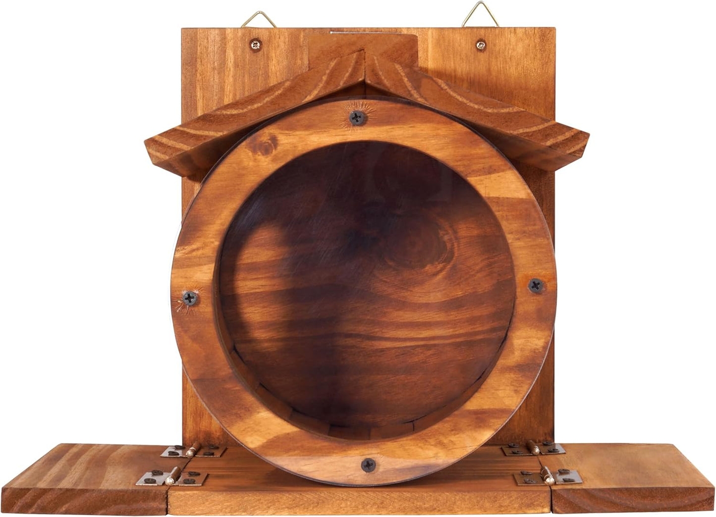 MIXUMON Wood Squirrel Feeder, Squirrel Feeders for Outside Winter, Woo