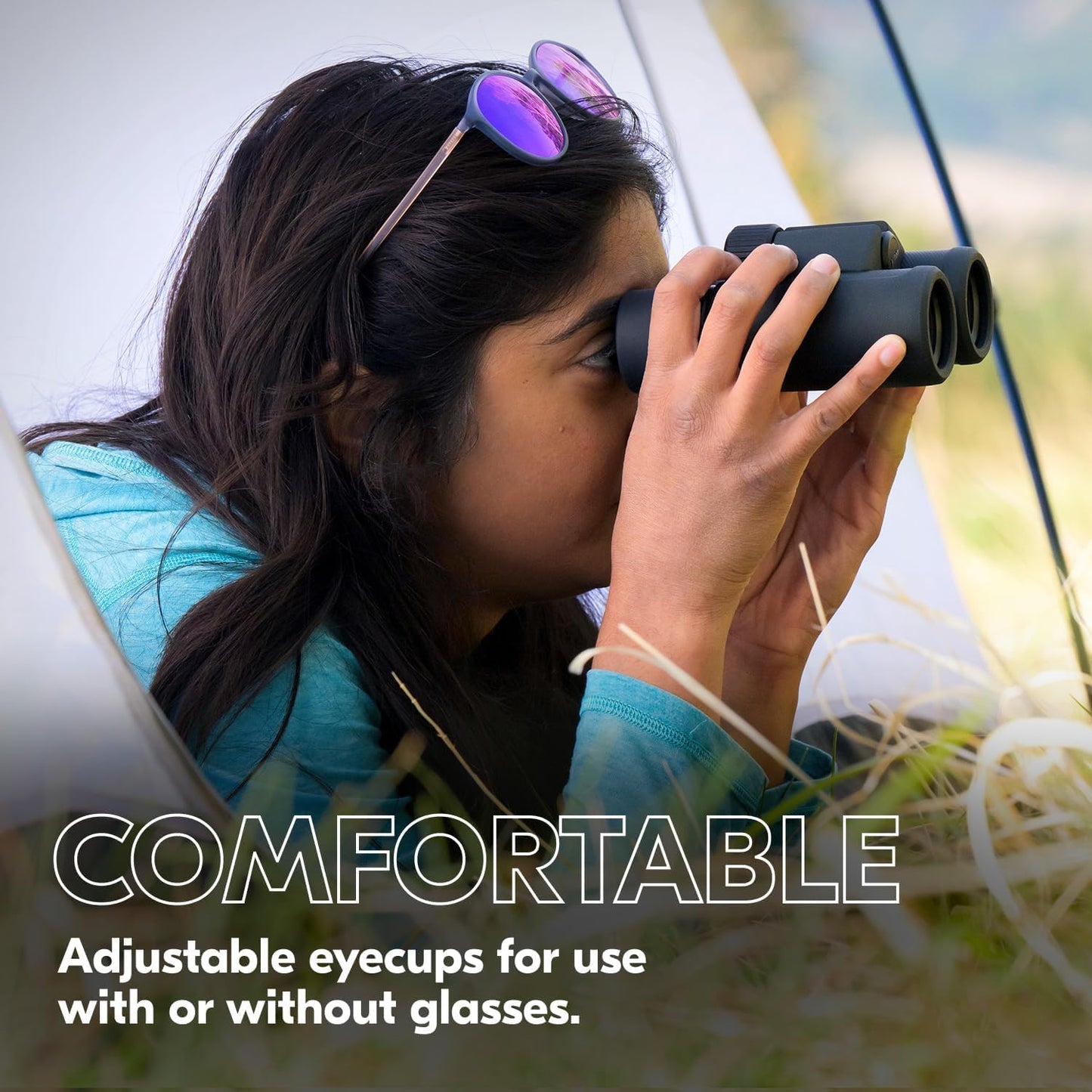 Nikon PROSTAFF P3 8x30 Binocular | Waterproof, fogproof, Rubber-Armored Compact Binocular, Wide Field of View & Long Eye Relief | Official Nikon USA Model