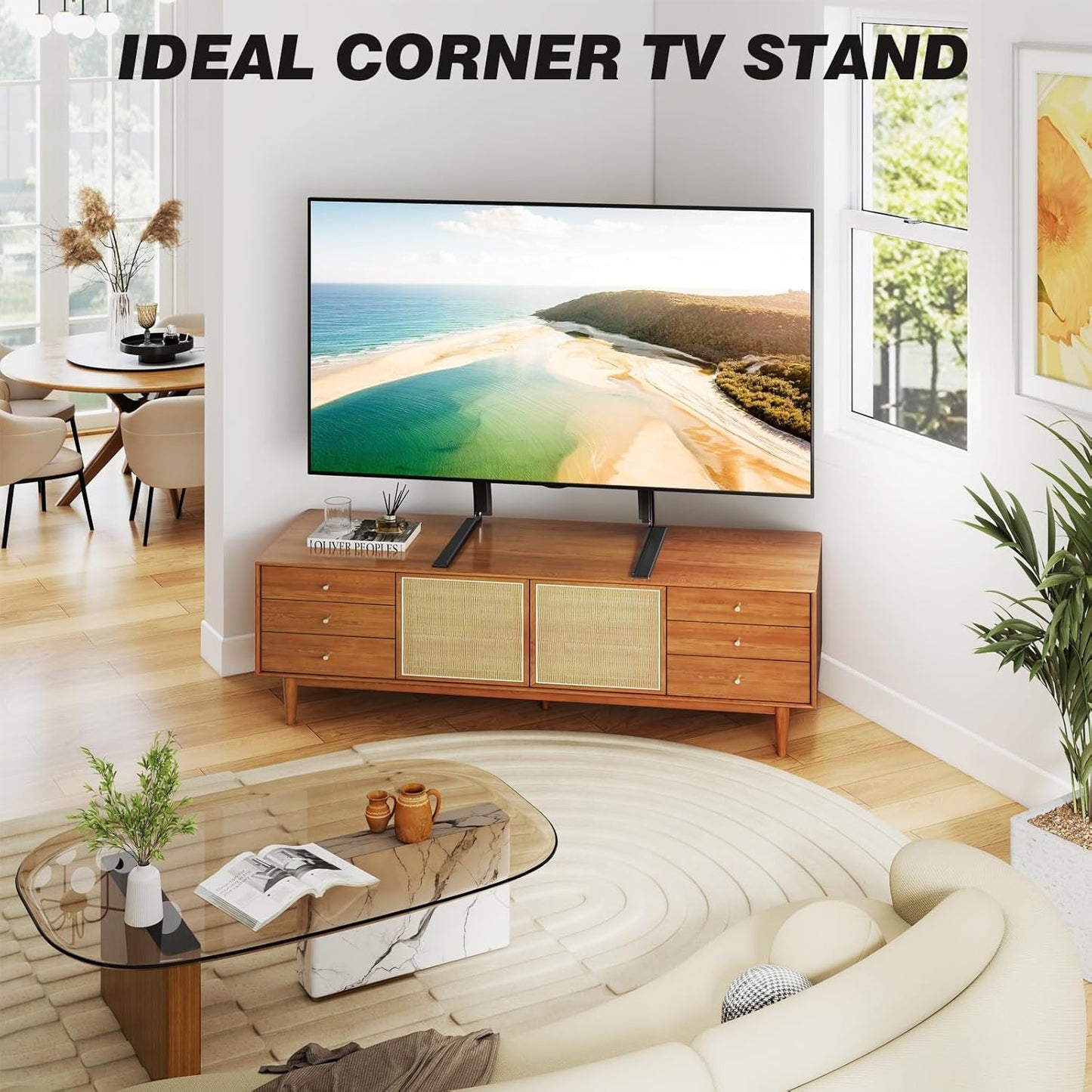 5Rcom TV Stand Mount, Universal TV Stand Tabletop for 22 to 65 inch Pl