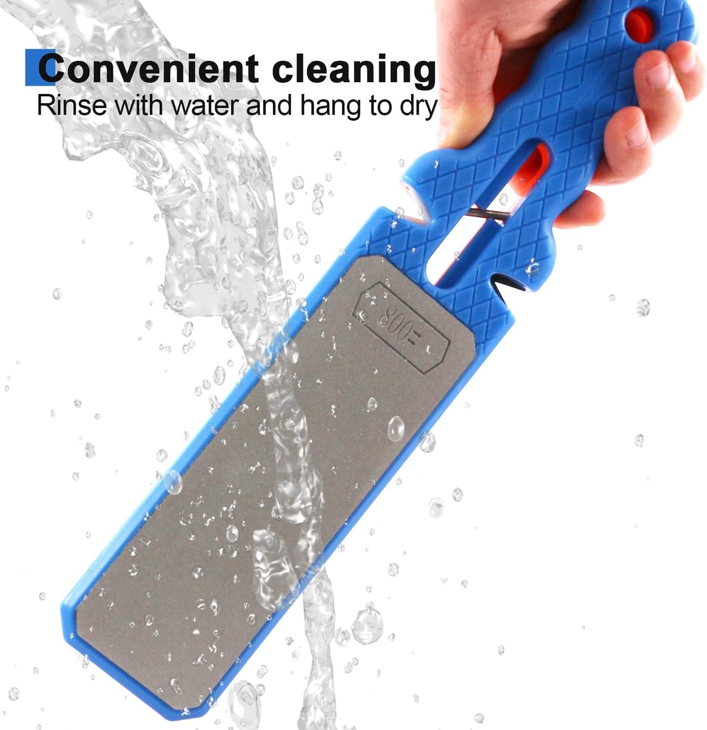 Diamond Sharpening Stone,Double-Side Diamond Knife Sharpening Stone #320/800 for Kitchen Knives Scissors Garden Tools