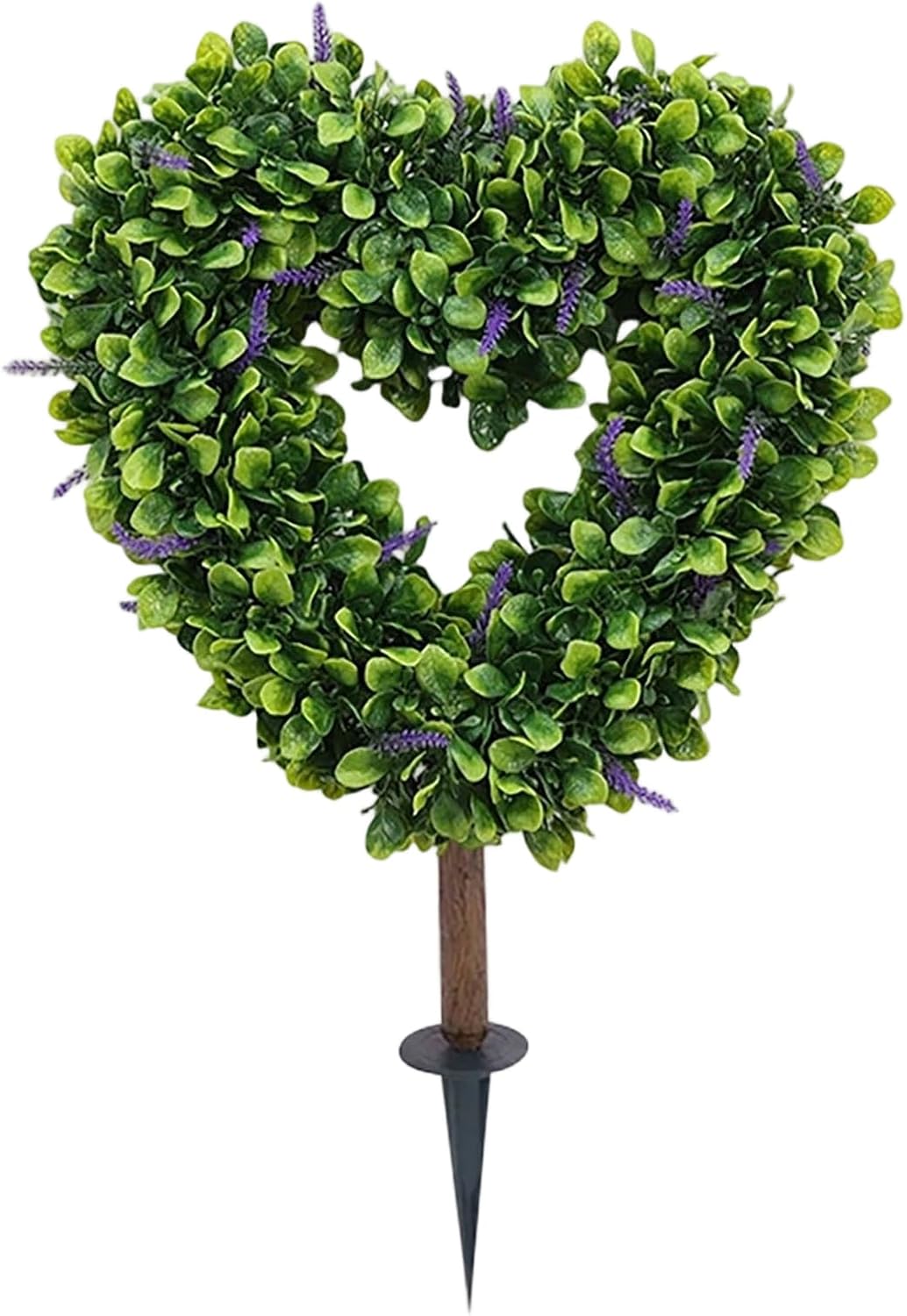Outdoor Topiary, 25.5in Valentines Day Decorations, Heart Shaped Topiary for Planter, Pot, Potted, Courtyard, Porch, Wedding, Farmhouse, Backyard, Garden