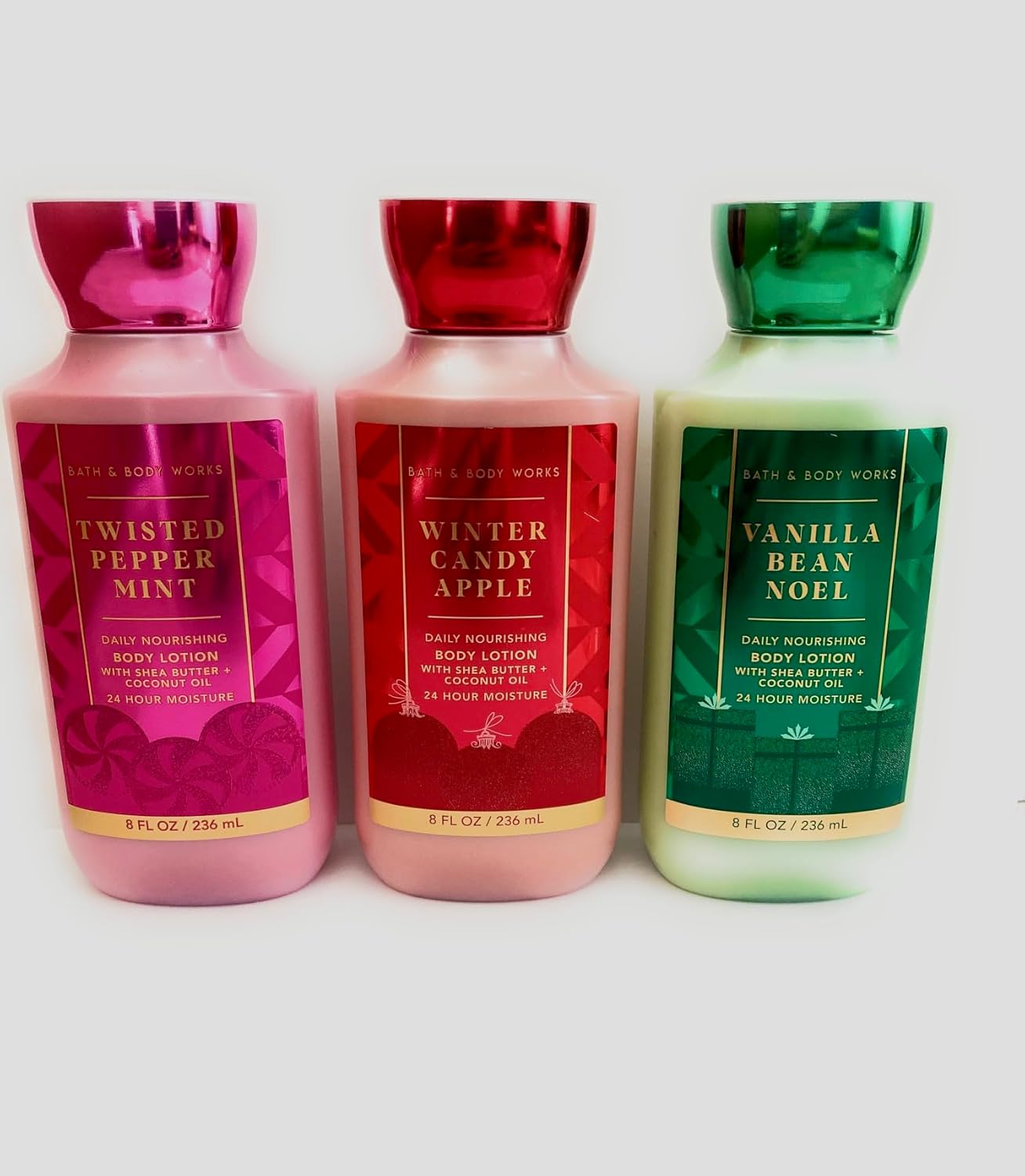 Bath and Body Works Holiday Traditions Christmas Lotion Gift Set of 3