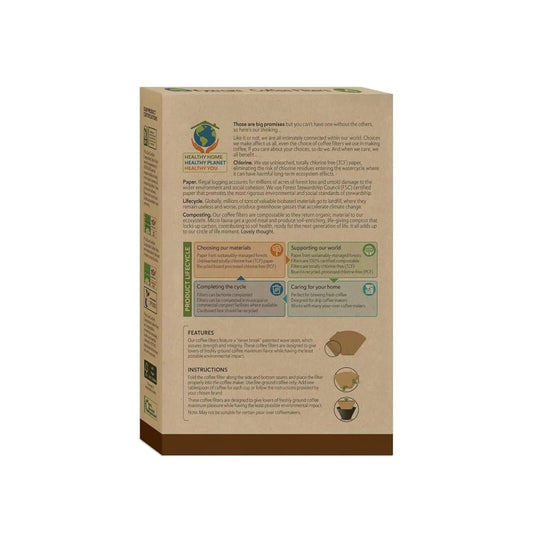 If You Care Coffee Filters No. 4 – Unbleached, Chlorine-Free Paper Filters, FSC Certified, Compostable