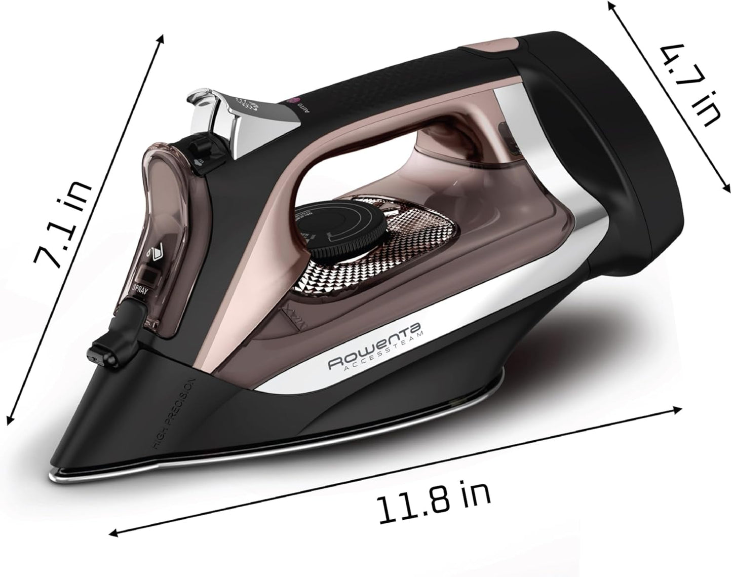 Rowenta AccessSteam Cordreel Steam Iron for Clothes, Anti-Drip Protection, Clothes Iron with Steamer, DW2459U1