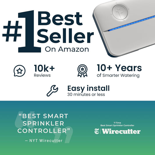 Rachio WiFi Smart Sprinkler Controller (8-Zone Irrigation Remote Contr