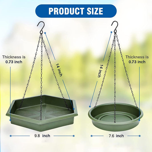 Hanging Bird Bath,2 in 1 XL Hanging Bird Feeder & Birds Bath for Outsi