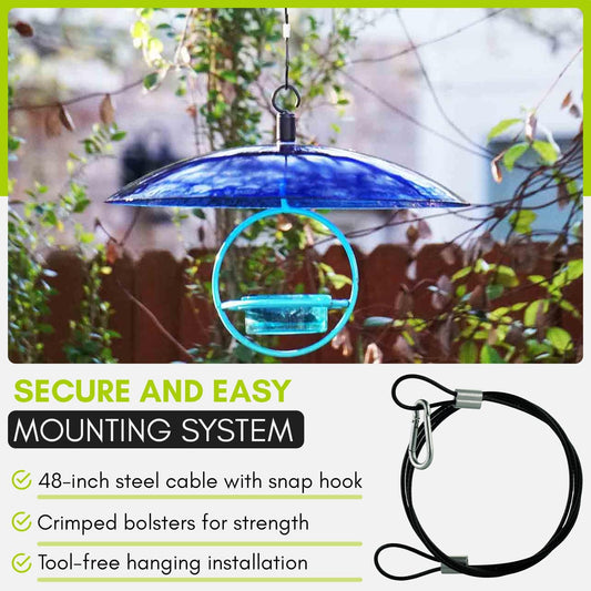 Mosaic Birds M955-200 Easy Hook Hanging Steel Cable