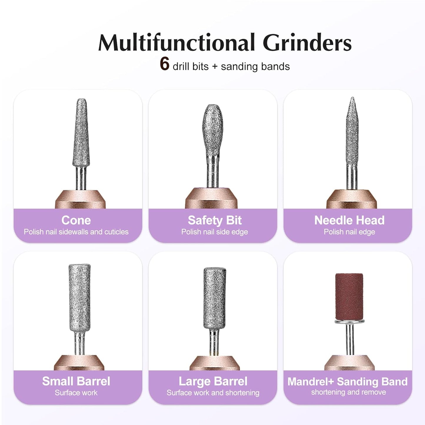 COSLUS C40 Electric Nail Drill File Professional: for Acrylic Gel Dip