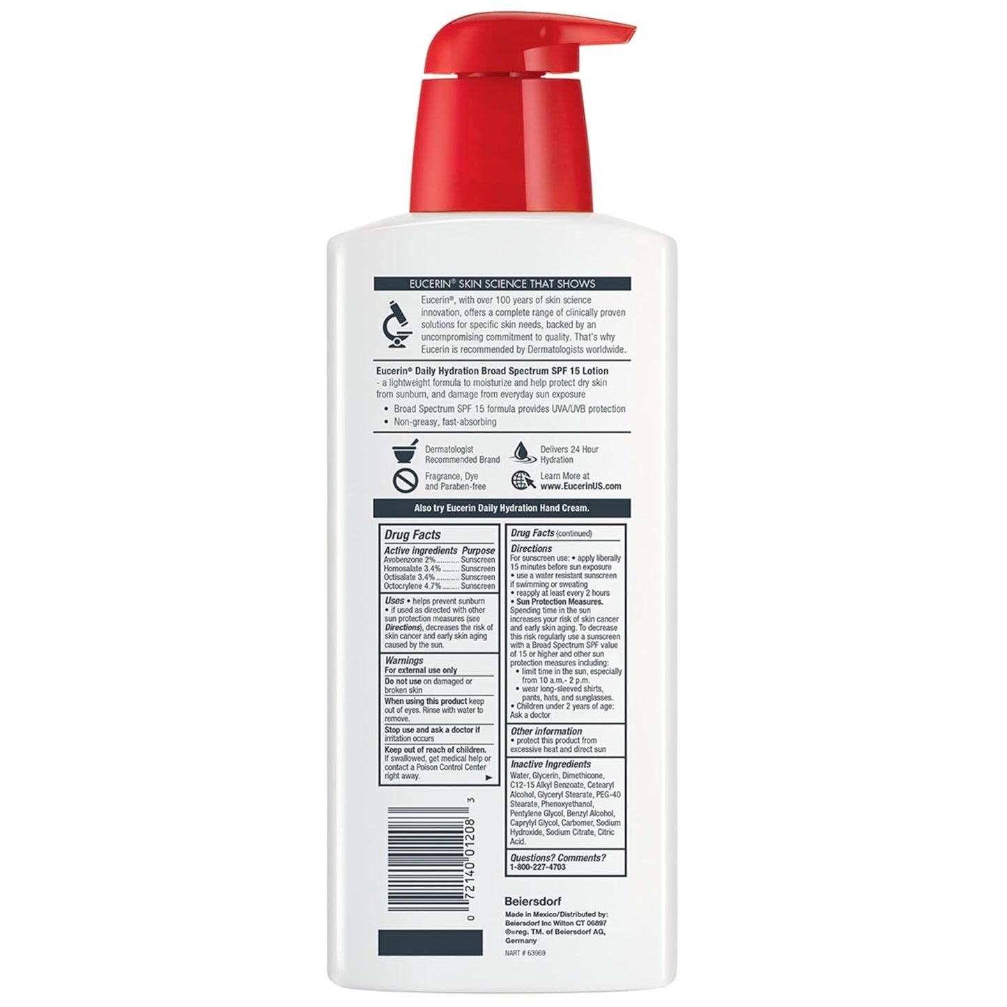 Eucerin Daily Hydration Lotion with SPF 15 - Broad Spectrum Body Lotio