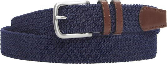 Amazon Essentials Men's Stretch Woven Braid Belt for Jeans