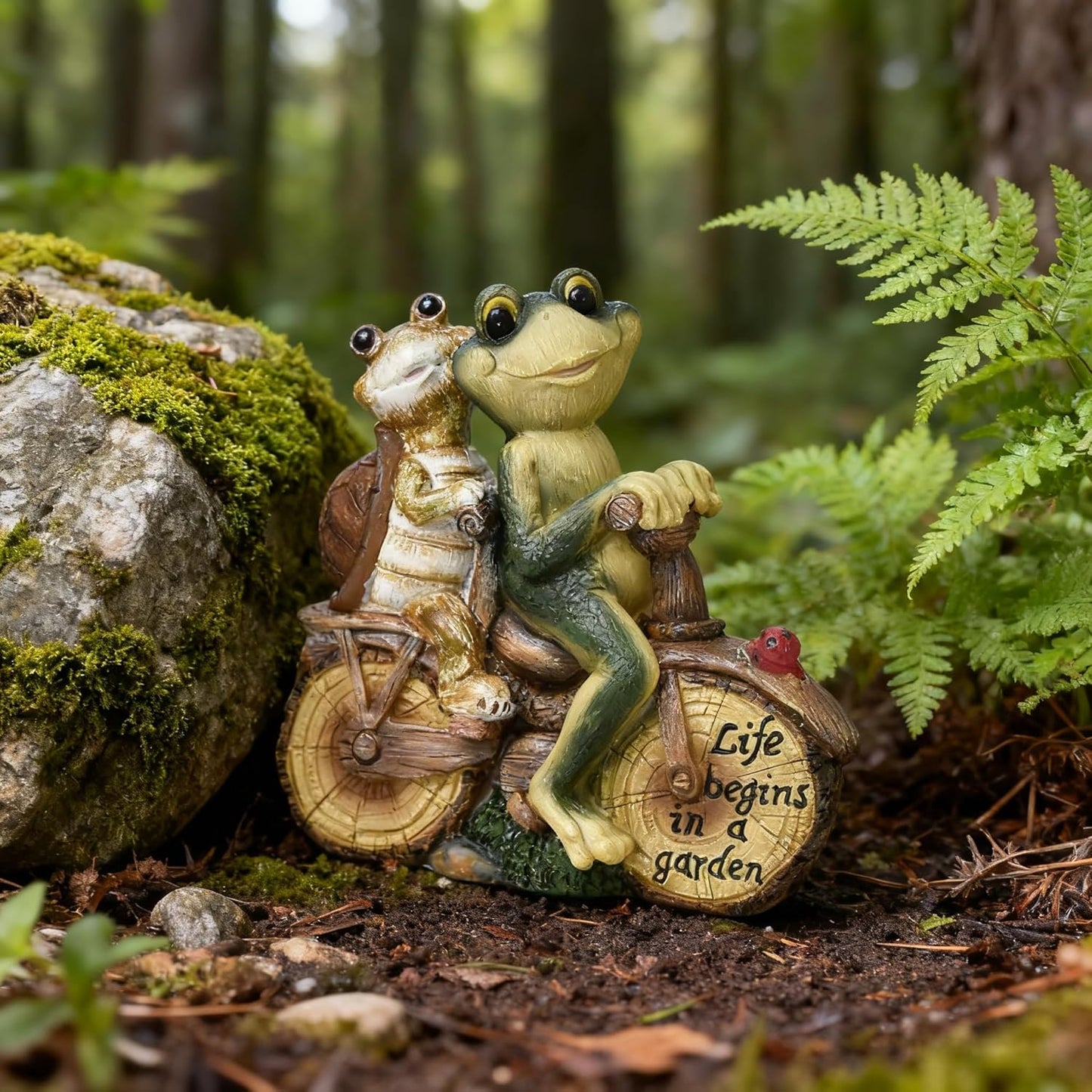 Adorable Frog Turtle-Shaped Resin Decorative Statue, Fun Road Lighting Small lamp, Home Decoration Item, Suitable for Placement in Garden or Balcony.