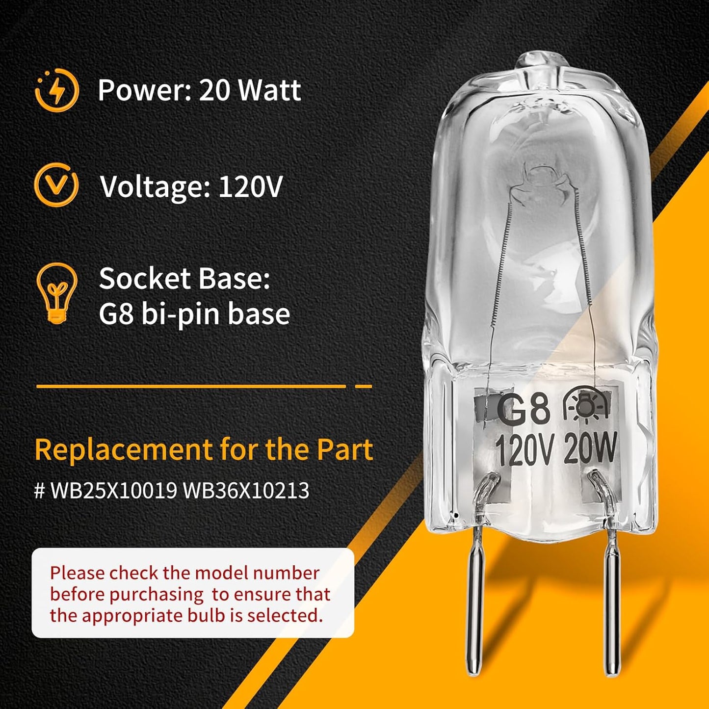 Halogen Light Bulb Fits for GE Samsung Ken More Elite Maytag Over The