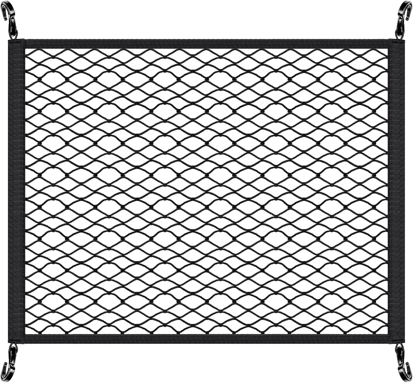 Cargo Net for Garden Wagon, Beach Cart Elastic Heavy Duty Cover Nets with ABS Hook for Folding Wagon, Trolley Cart, Accessories 31.6 X 21.5 inches