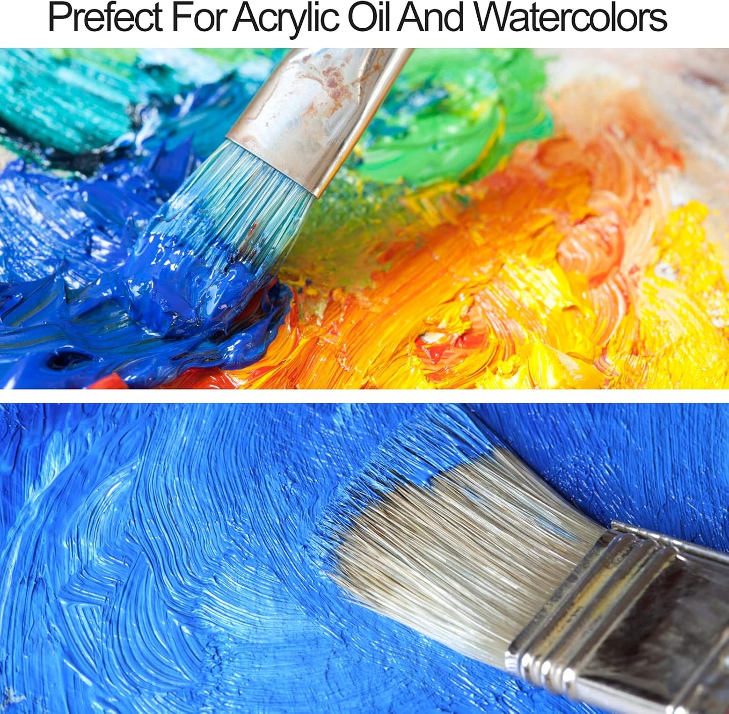 Paint Brushes Set of 24 Pieces Wooden Handles Brushes with Canvas Brus