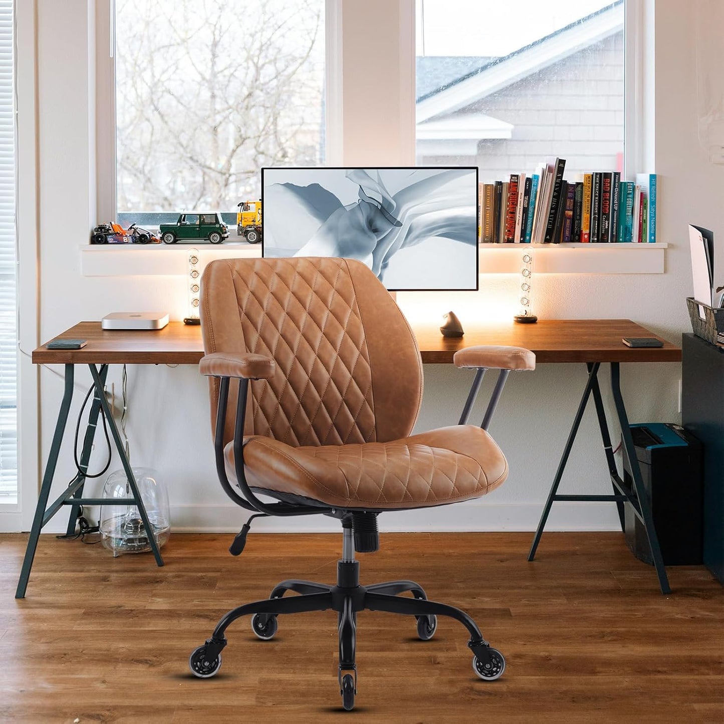 YFO Home Office Desk Chair Office Rubber Casters Ergonomic Computer Ch