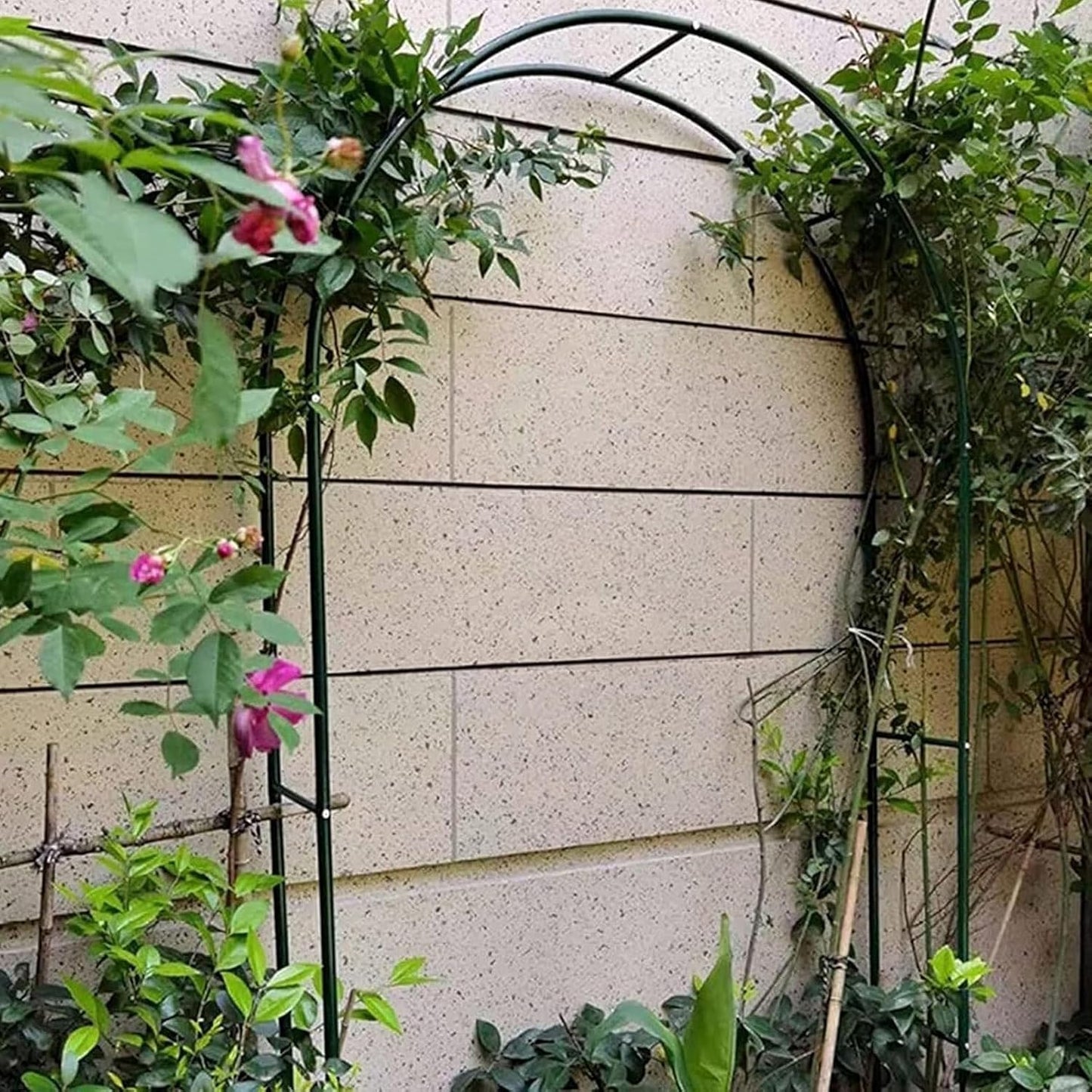 Heavy Duty Garden Trellis Arch for Climbing Plants, Metal Rose Arbor Support, Outdoor Wedding Archway, 1.2x2.2m Large Trellis for Roses and Vines