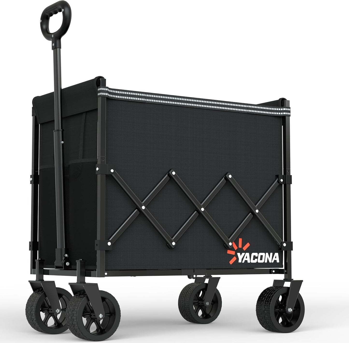 300L 3 in 1 Wagons Carts Foldable, 450LBS Lightweight Wagon with All Terrain Wheels, Collapsible Wagon Cart for Grocery, Camping, Beach, Garden & Sports