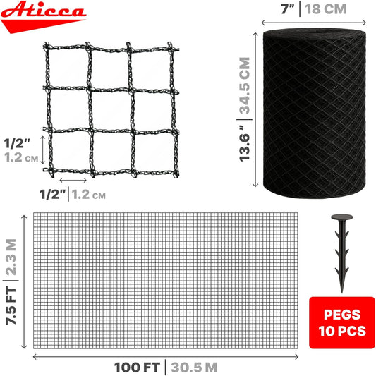 Heavy Duty Bird Netting for Garden Protection & Fruit Trees, 7.5x100 F