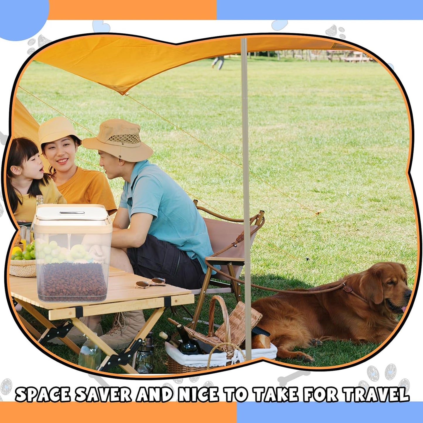 2 Pack 30 Lbs Airtight Dog Food Storage Container with 2 Scoops, Clear