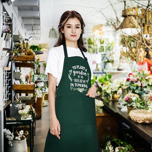 Funny Garden Aprons for Women, Gardening Gifts for Gardeners, Waterproof Kitchen Apron for Cooking Baking, Birthday Housewarming Gifts for Wife Florist Mom Sister Grandma