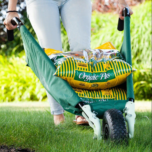 Allsop WheelEasy LE - Foldable Garden Cart (Wheelbarrow) with Easy Gri