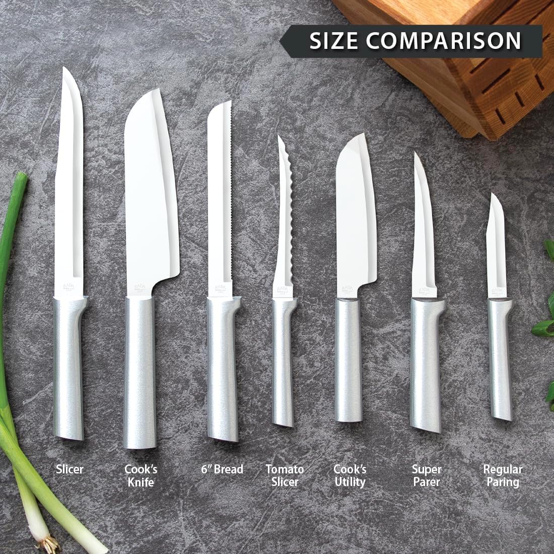 Rada Cutlery Tomato Slicer Knife (R126), 5" Stainless Steel Serrated B