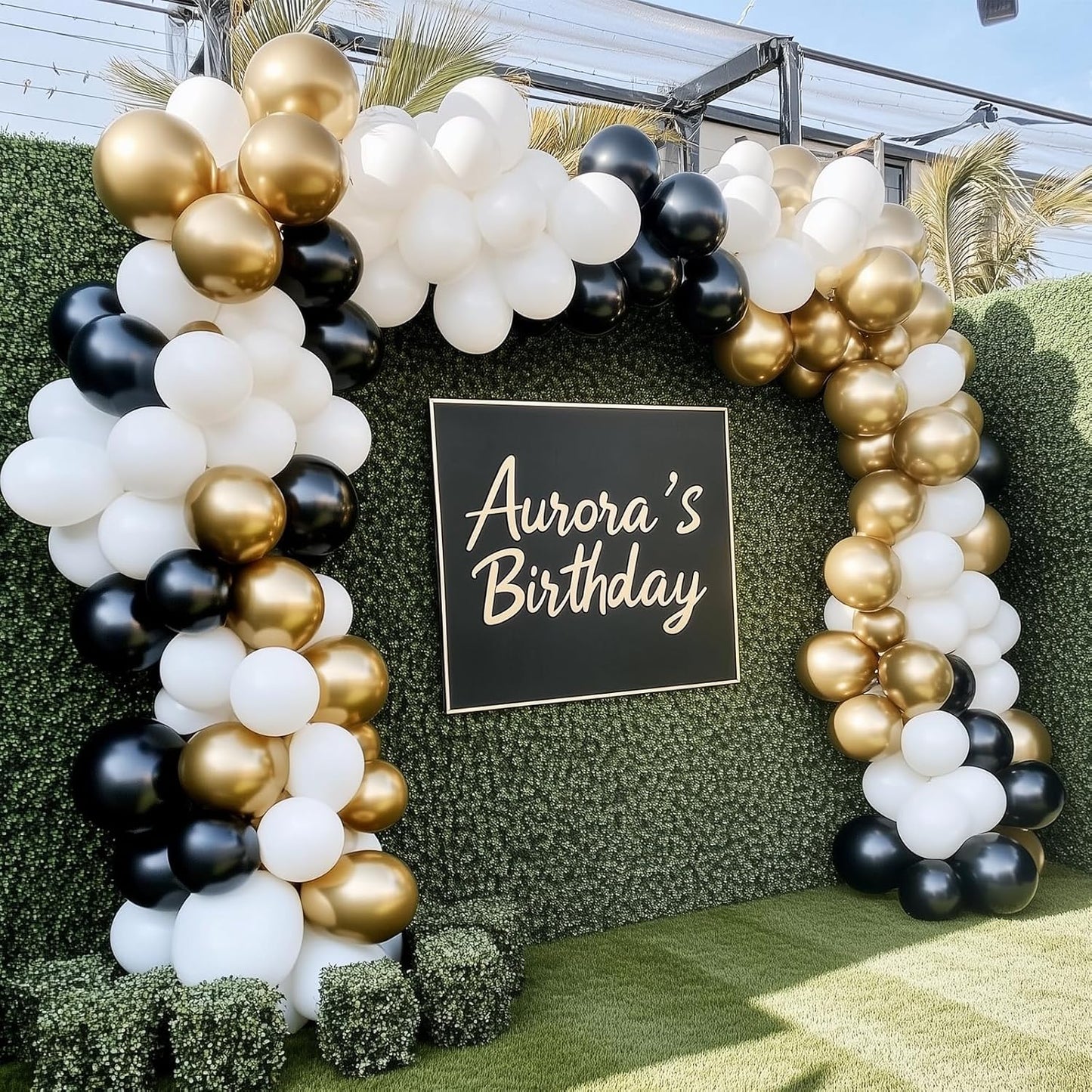 RUBFAC 129pcs White Balloons Different Sizes 18 12 10 5 Inch for Garland Arch, Latex Balloon for Engagement Wedding Anniversary Birthday Party Baby Shower Decoration