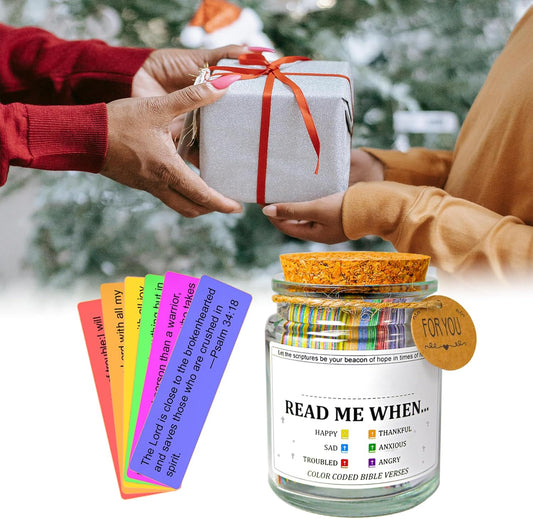 Bible Verse Jar with 108 Scripture Stickers, Personalized Name Label, Easter Basket Stuffers, Christian, Easter, Birthday Gifts for Women, Mothers Day Gifts for Mom, Teacher Appreciation Gift