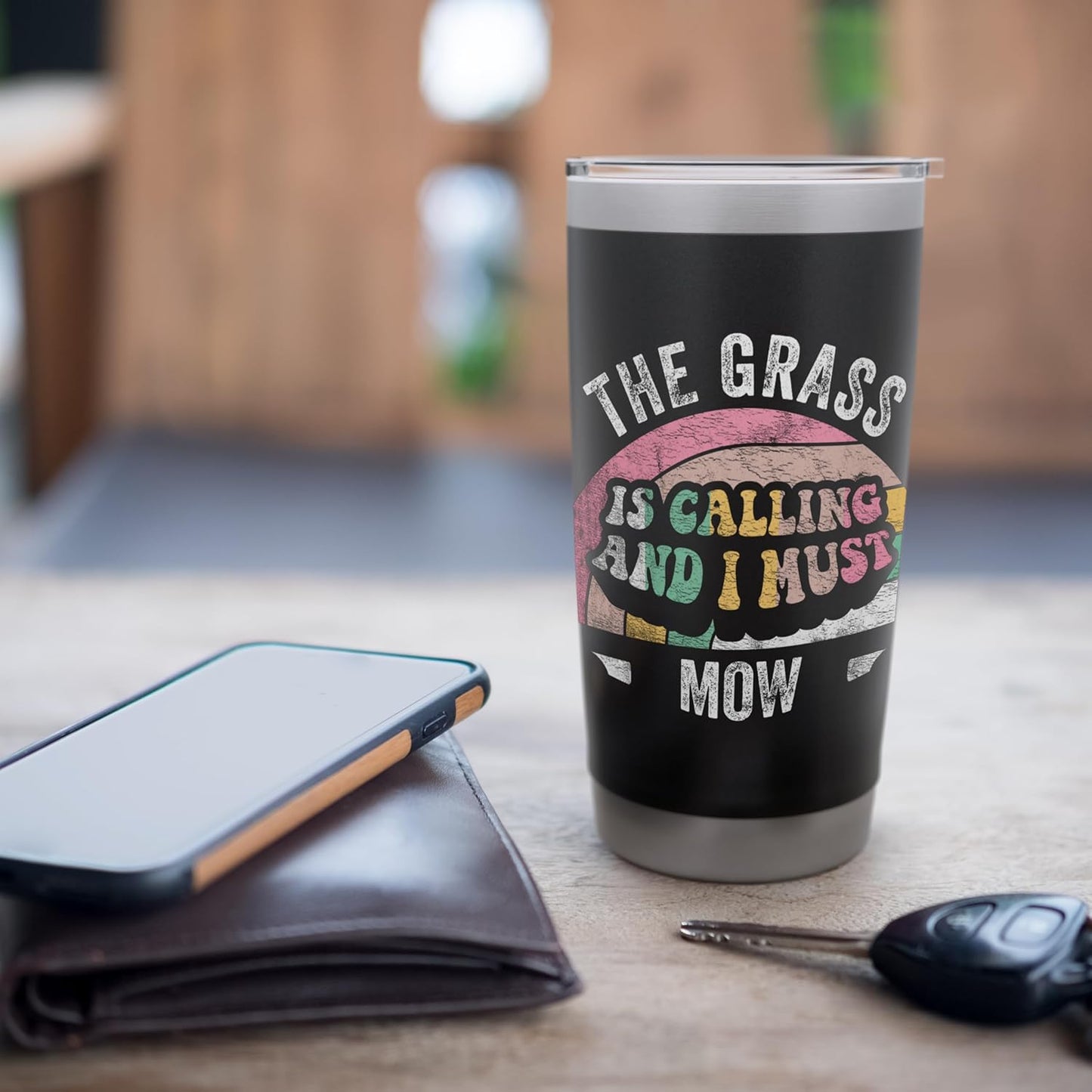 Funny Lawn Mowing Shirt Retro Vintage Mowing Gift Lawn Care Stainless Steel Insulated Tumbler
