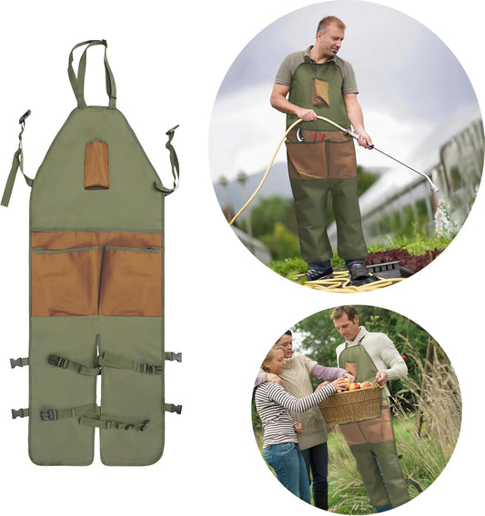 Garden apron,Apron Man,Harvest Apron with Pockets,Waterproof,Adjustabl