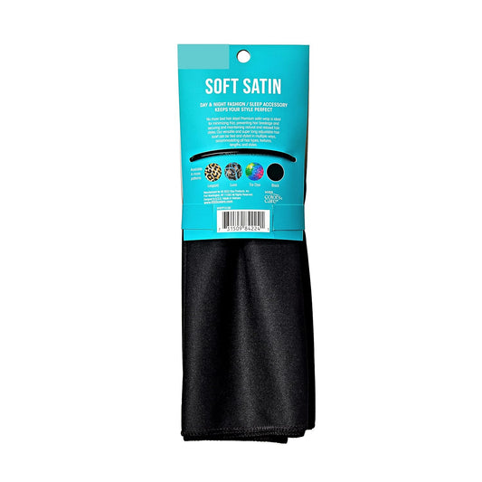 KISS COLORS & CARE Soft Satin Wrap Scarf - Black, Long Lasting, Multi-