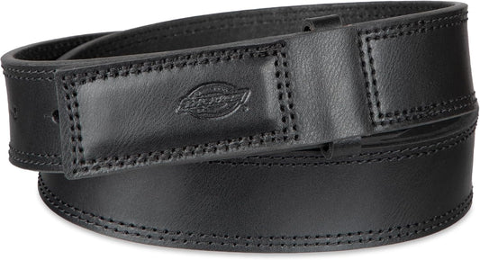 Dickies Men's Leather Mechanic No-Scratch Work Belt - Buckleless, Snap