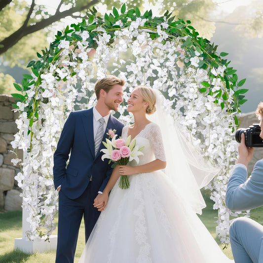 30 Branches Wisteria Hanging Flowers White Artificial Wisteria Hanging