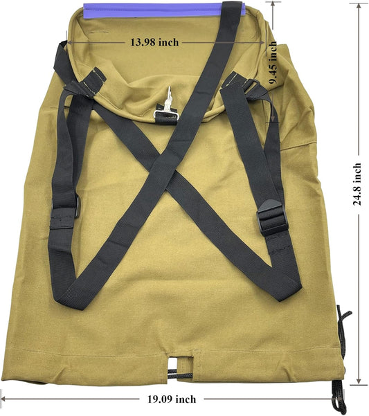 Drop Bottom Fruit Picking Bag, Large Adjustable Canvas Harvest Apron w
