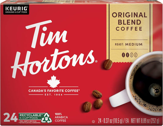 Tim Hortons Original Blend, Medium Roast Coffee, Single-Serve K-Cup Po