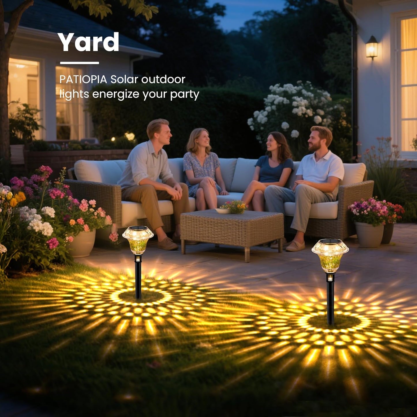Solar Pathway Lights Garden Decor for Yard, Solar Garden Lights for Ou