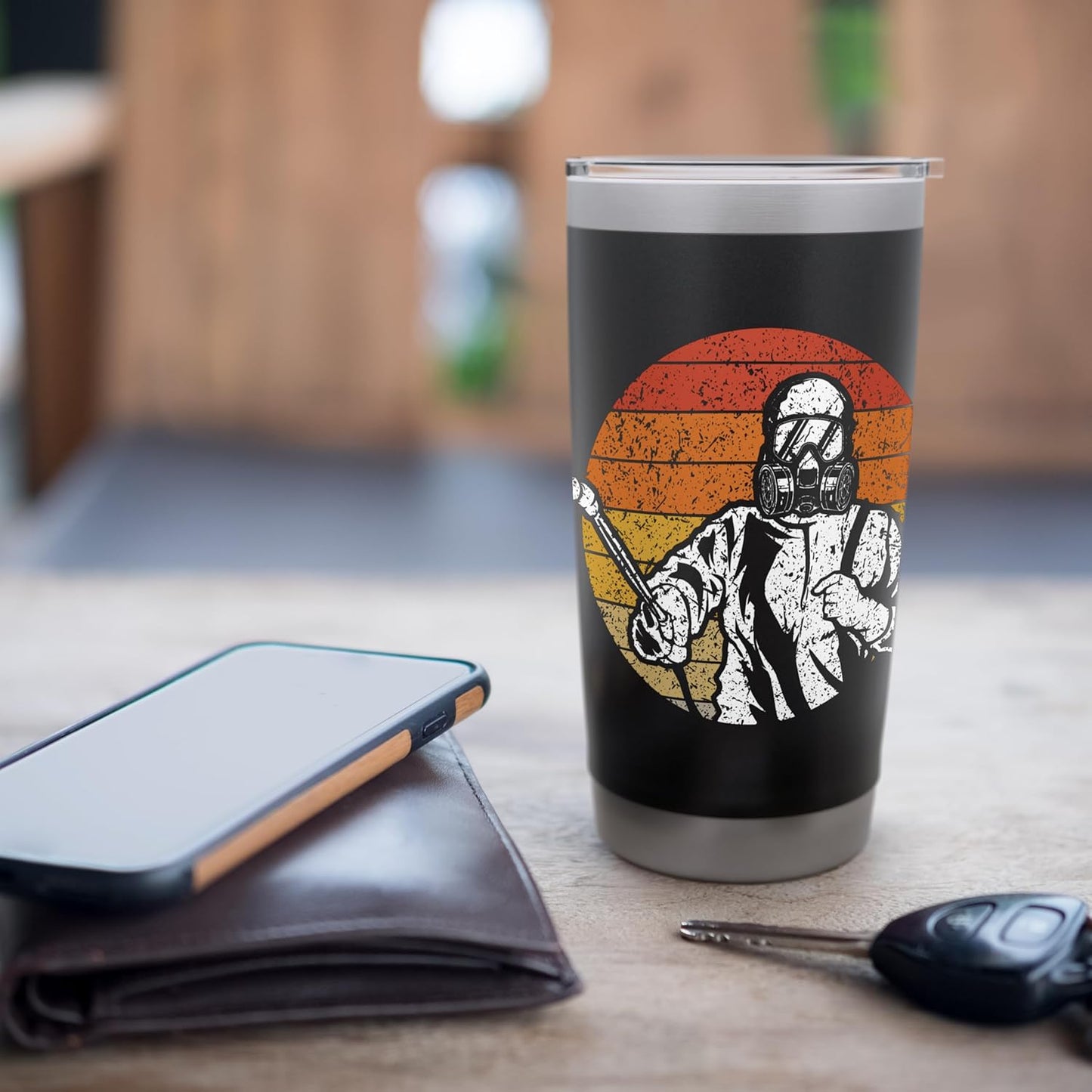 Retro Vintage Pest Control Bug Killer Exterminator Stainless Steel Insulated Tumbler
